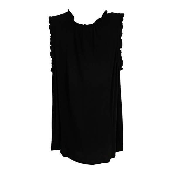 Time and Tru Embroidered Boho Black White Tie Front Top Size L - Picture 6 of 13